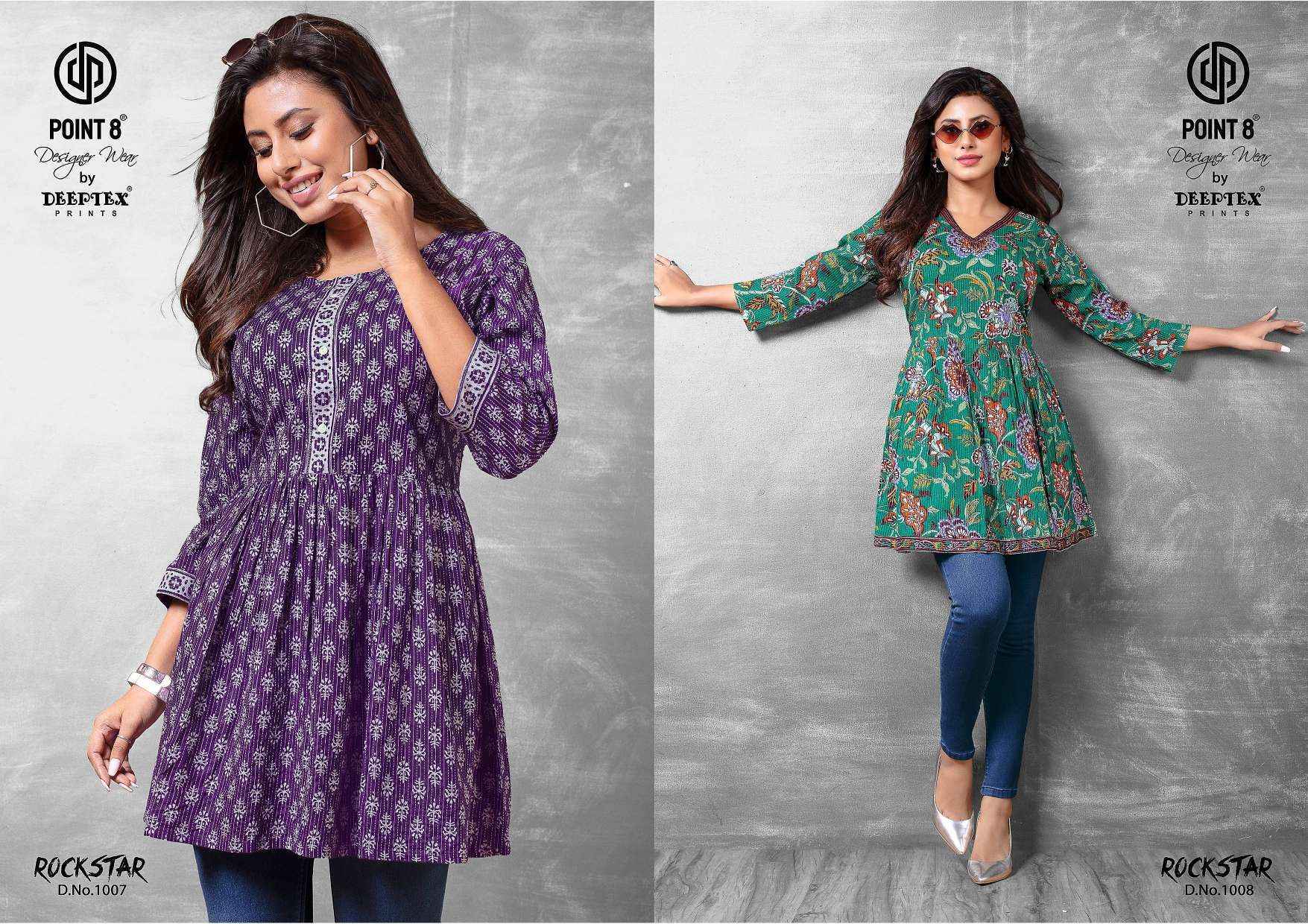 Deeptex Rockstar Cotton Top Wholesale Rate ( 10 Pcs Catalog )