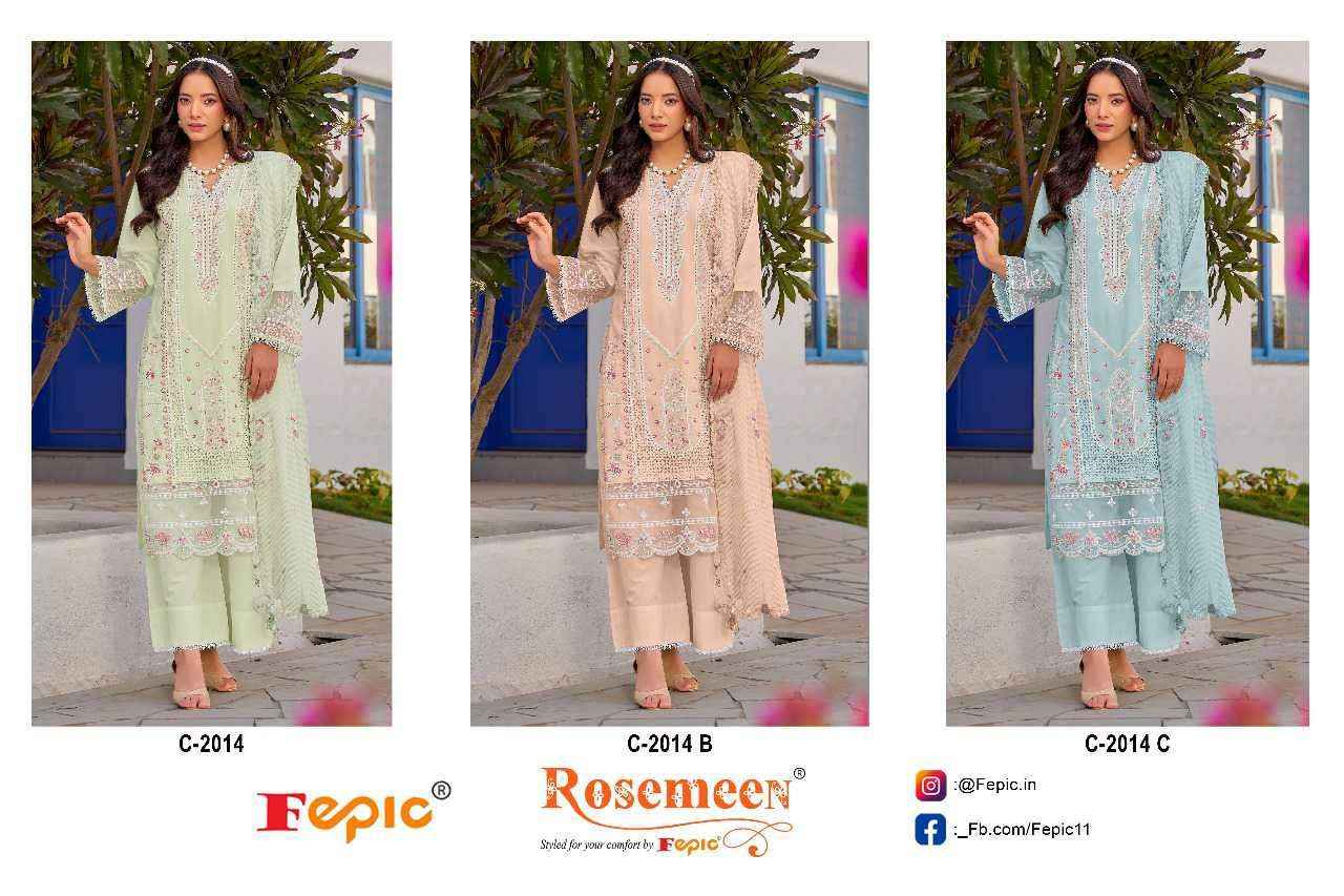 Fepic C 2014 Colors Pakistani Suit Salwar Kameez Wholesale Rate ( 3 Pcs Catalog )