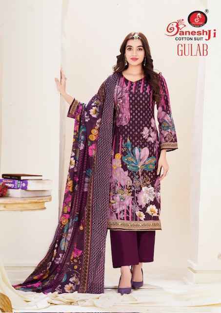 Ganesh Ji Gulab Vol 1 Cotton Dress Material Online Shopping ( 8 pcs Catalogue )