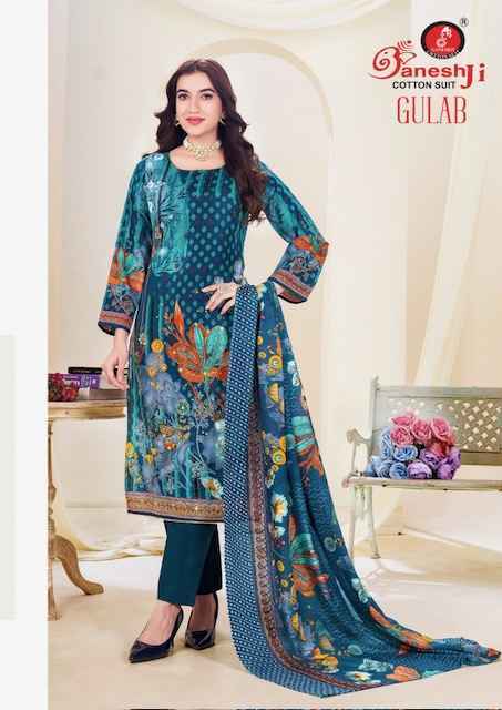 Ganesh Ji Gulab Vol 1 Cotton Dress Material Online Shopping ( 8 pcs Catalogue )