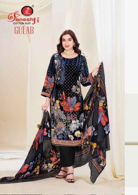 Ganesh Ji Gulab Vol 1 Cotton Dress Material Online Shopping ( 8 pcs Catalogue )