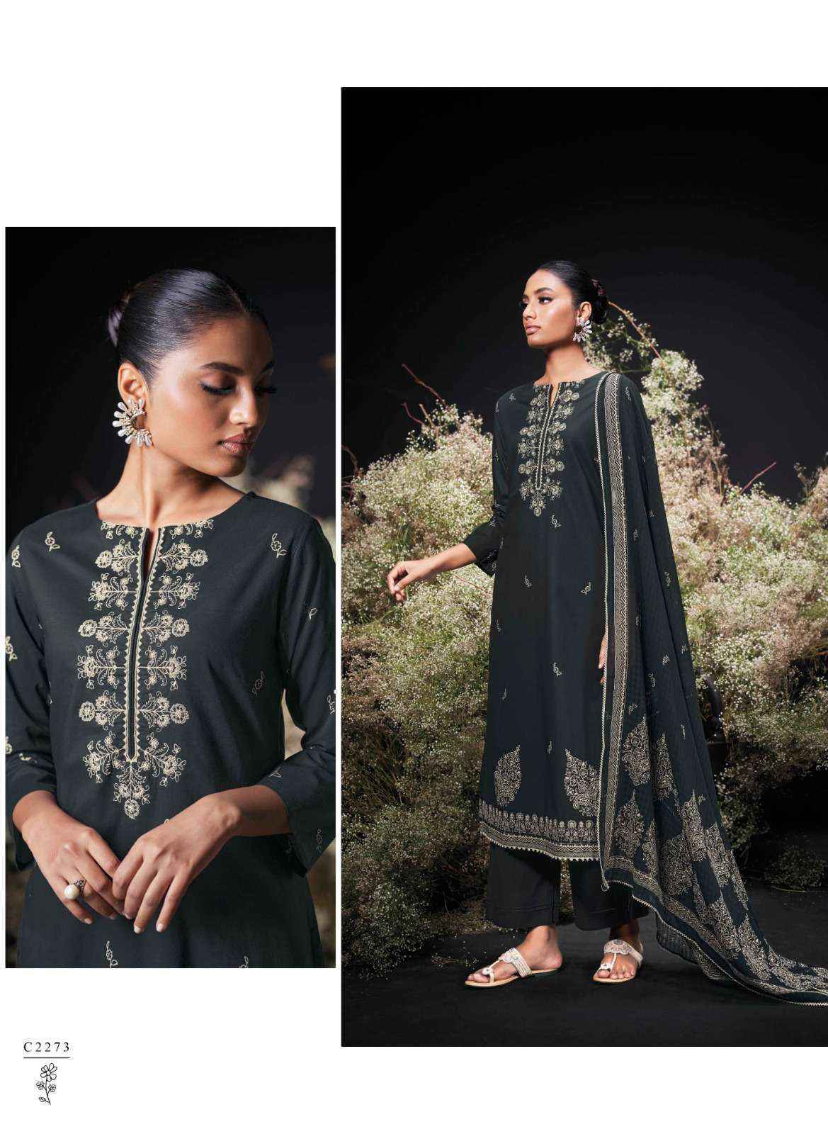 Ganga Enzi Cotton Salwar Kameez Wholesale Rate ( 6 Pcs Catalog )