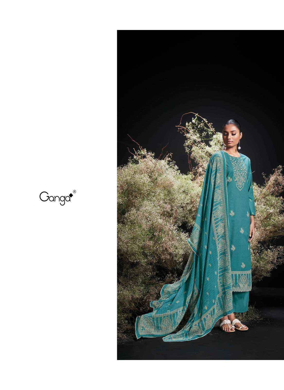 Ganga Enzi Cotton Salwar Kameez Wholesale Rate ( 6 Pcs Catalog )