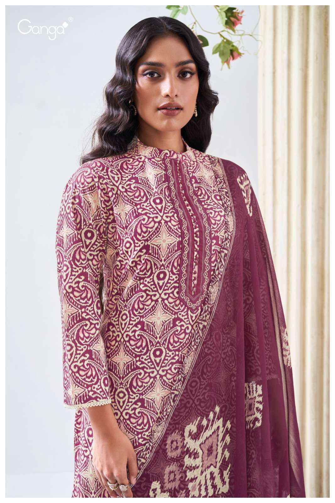 Ganga Fashion Christa 3599 Pure Cotton Fancy Ladies Dress Salwar Kameez Wholesale Rate ( 4 Pcs Catalog )