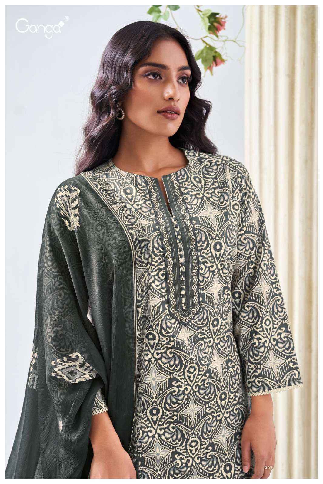 Ganga Fashion Christa 3599 Pure Cotton Fancy Ladies Dress Salwar Kameez Wholesale Rate ( 4 Pcs Catalog )