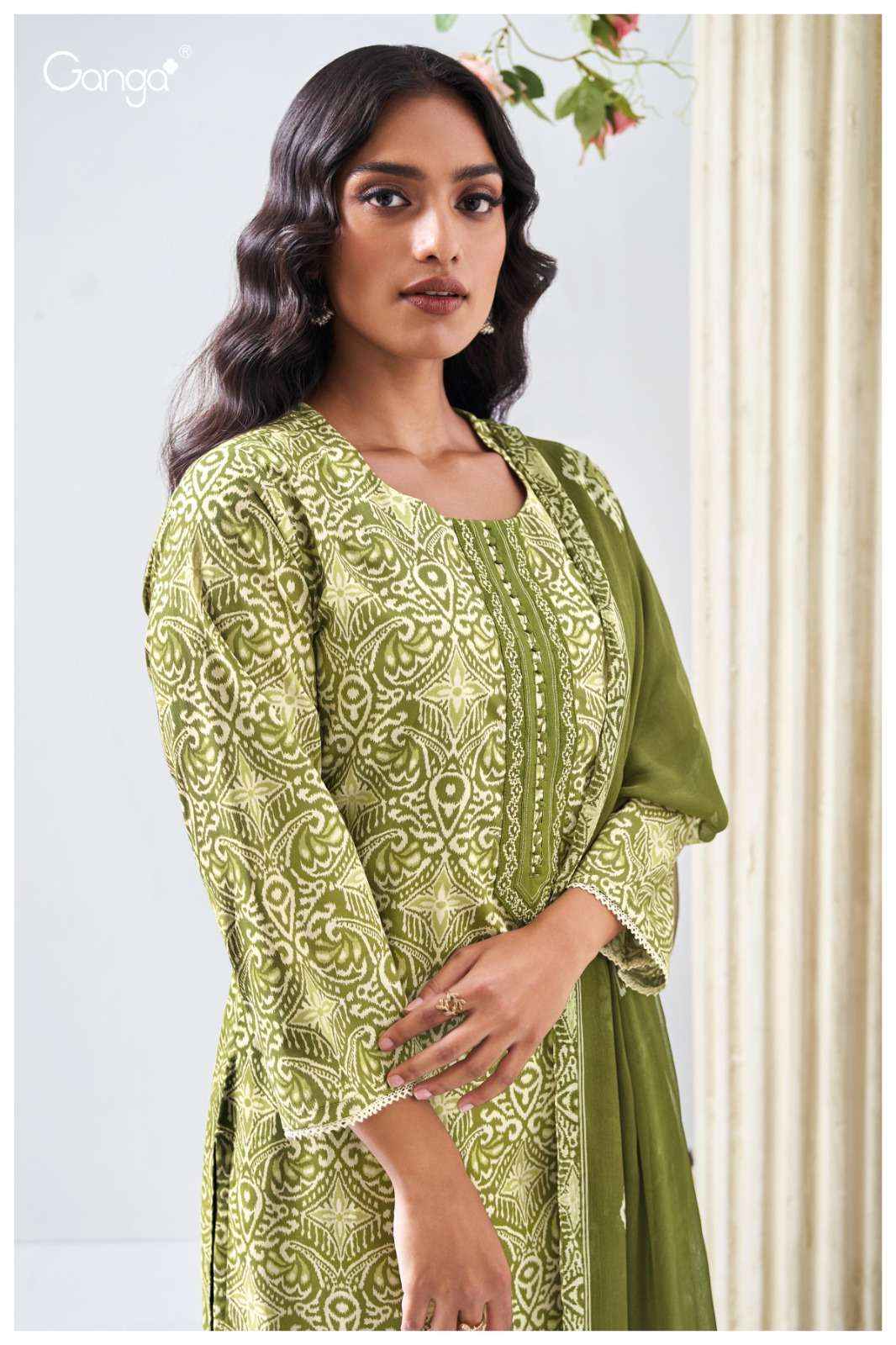 Ganga Fashion Christa 3599 Pure Cotton Fancy Ladies Dress Salwar Kameez Wholesale Rate ( 4 Pcs Catalog )