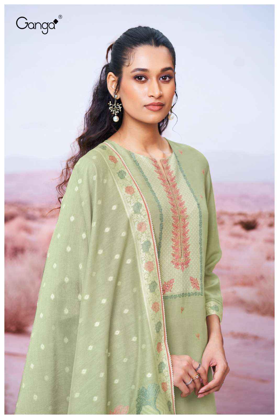 Ganga Fashion Cracia 3517 Premium Designs Silk Suit Salwar Kameez Wholesale Rate ( 2 Pcs Catalog )