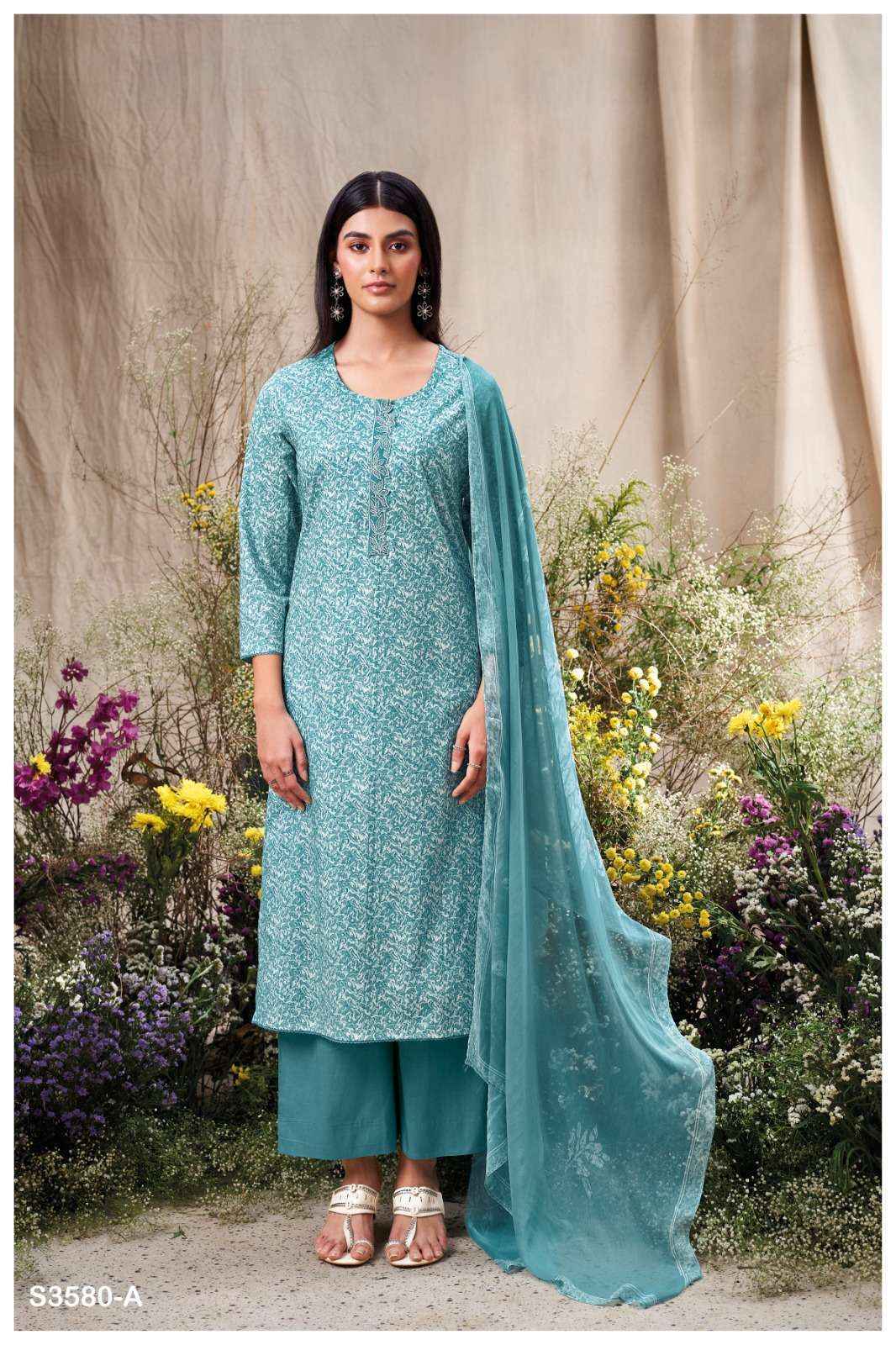 Ganga Manvika 3580 Cotton Salwar Kameez Wholesale Rate ( 4 Pcs Catalog )