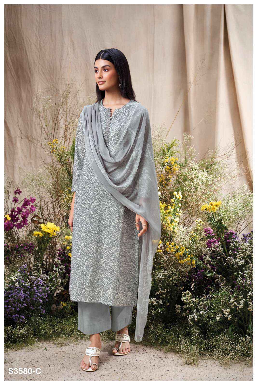 Ganga Manvika 3580 Cotton Salwar Kameez Wholesale Rate ( 4 Pcs Catalog )