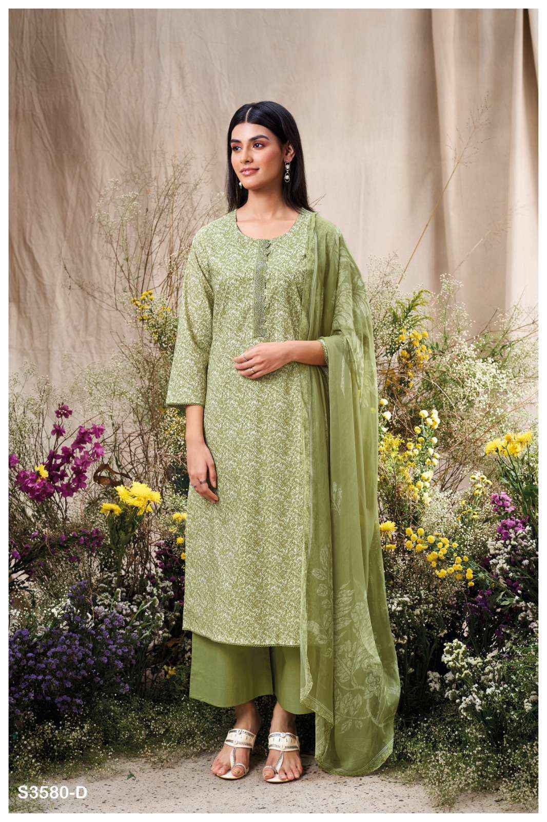 Ganga Manvika 3580 Cotton Salwar Kameez Wholesale Rate ( 4 Pcs Catalog )
