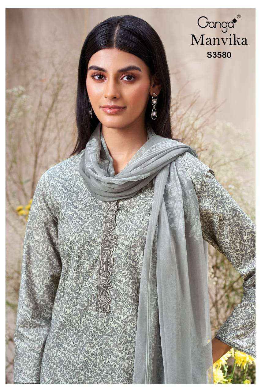 Ganga Manvika 3580 Cotton Salwar Kameez Wholesale Rate ( 4 Pcs Catalog )