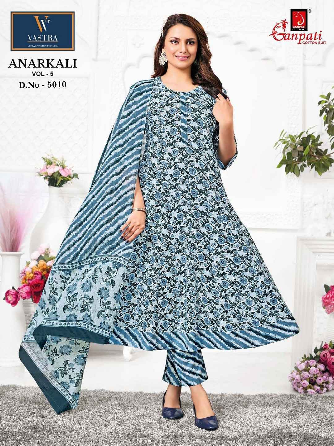 GANPATI ANARKALI VOL-5 HEAVY COTTON ANARKALI READYMADE SUITS ( 12 PCS CATALOGUE )