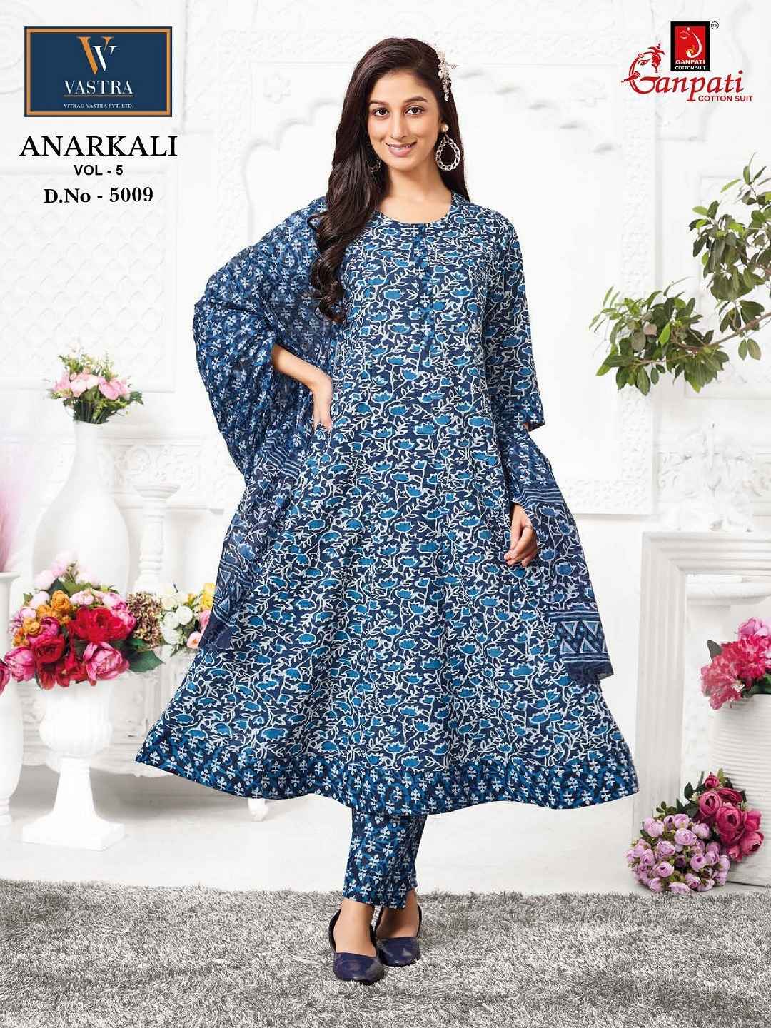 GANPATI ANARKALI VOL-5 HEAVY COTTON ANARKALI READYMADE SUITS ( 12 PCS CATALOGUE )