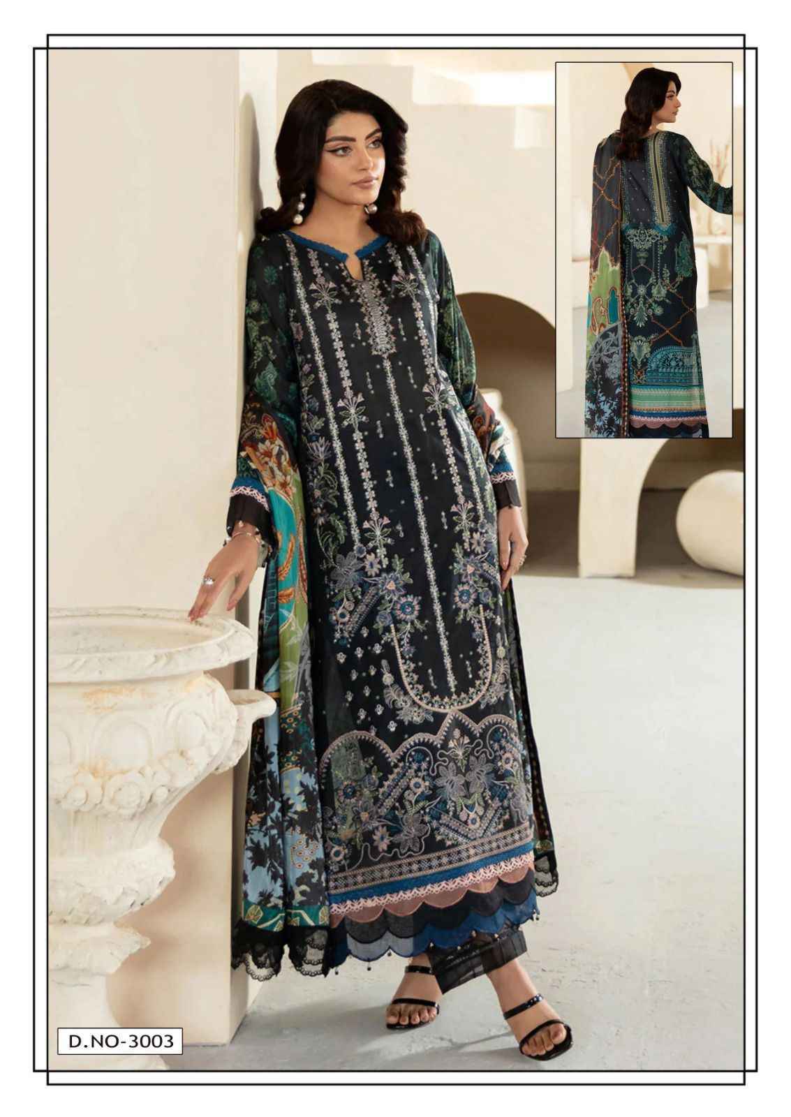 Hala Alara Vol 3 Lawn Cotton Pakistani Dress Material Wholesale Surat ( 6 pcs Catalogue )