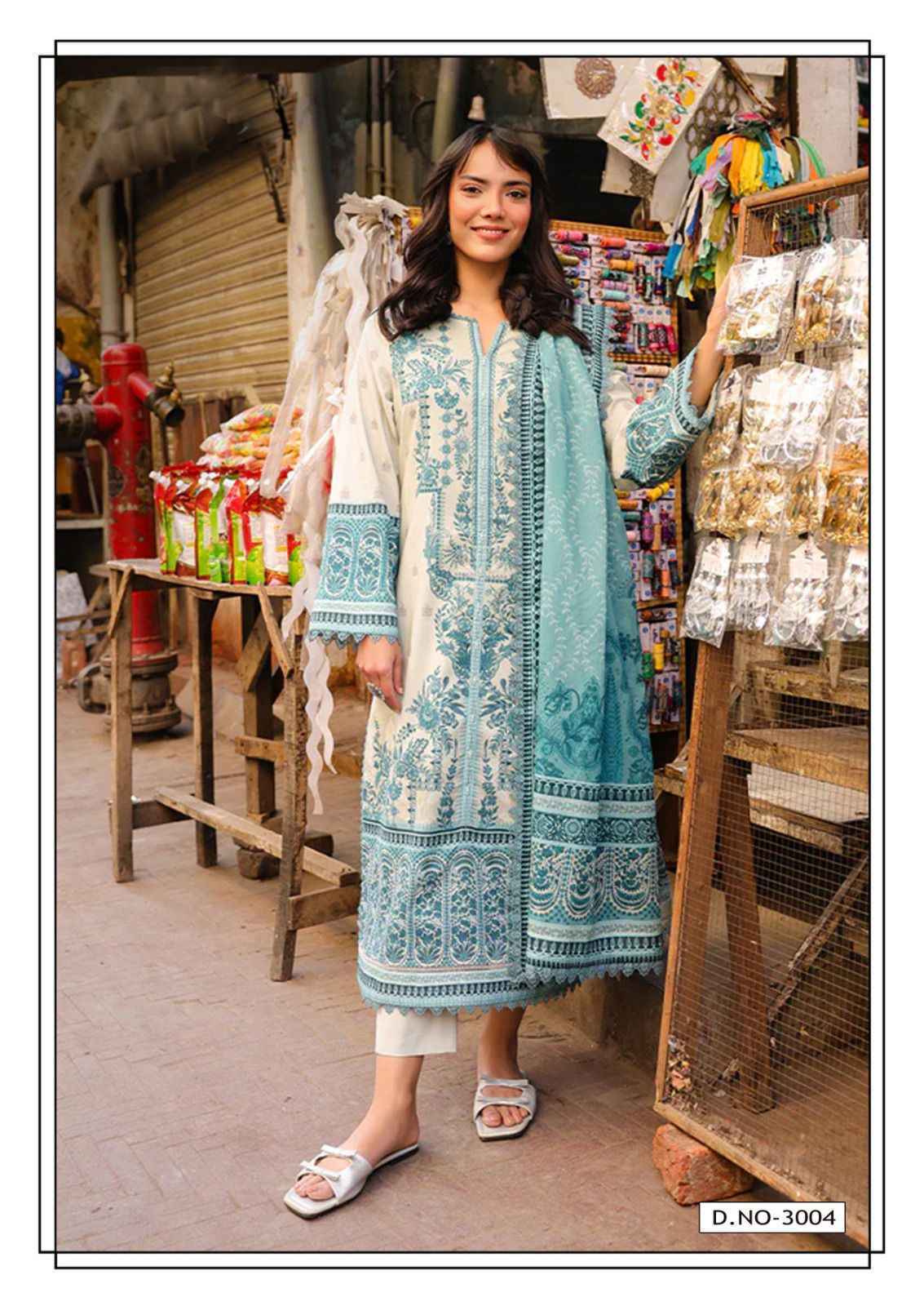 Hala Alara Vol 3 Lawn Cotton Pakistani Dress Material Wholesale Surat ( 6 pcs Catalogue )