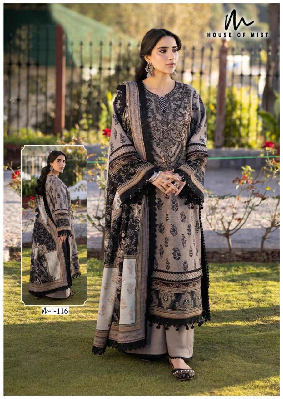 HOUSE OF MIST GHAZAL VOL-12 PURE COTTON DRESS MATERIAL AT WHOLESALE PRICE ( 6 PCS CATALOG )