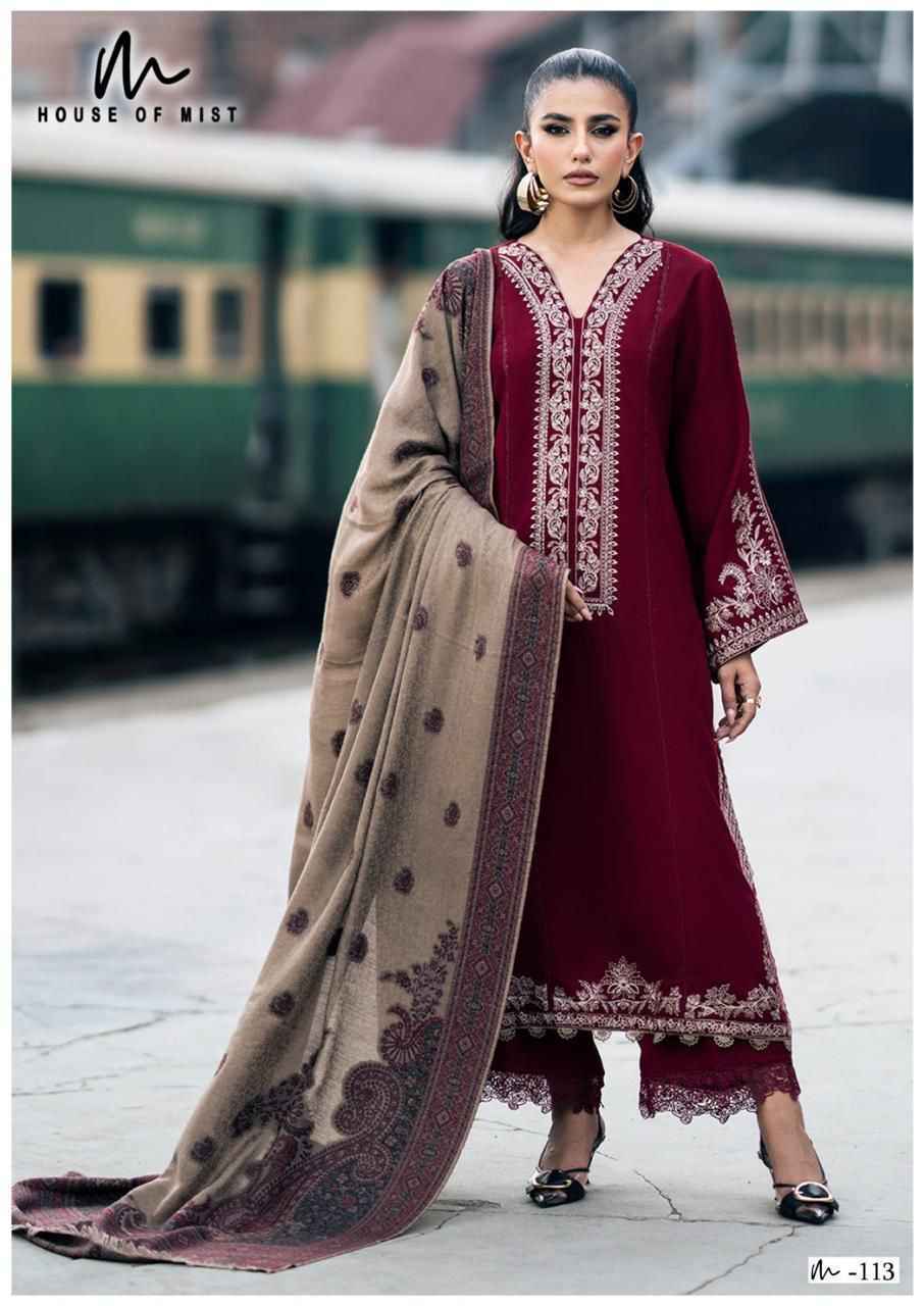 HOUSE OF MIST GHAZAL VOL-12 PURE COTTON DRESS MATERIAL AT WHOLESALE PRICE ( 6 PCS CATALOG )