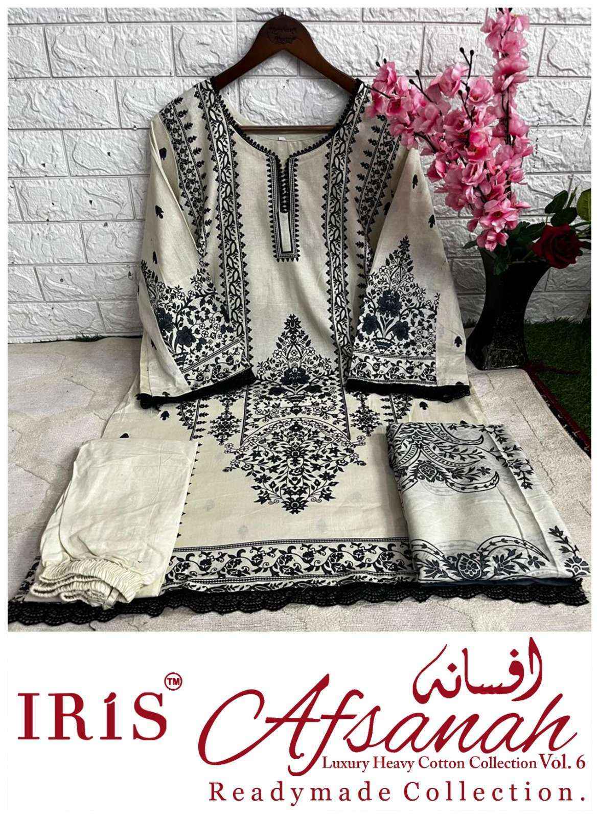 Iris Afsanah Vol 6 Readymade Cotton Pakistani Dress Material ( 10 pcs Catalogue )