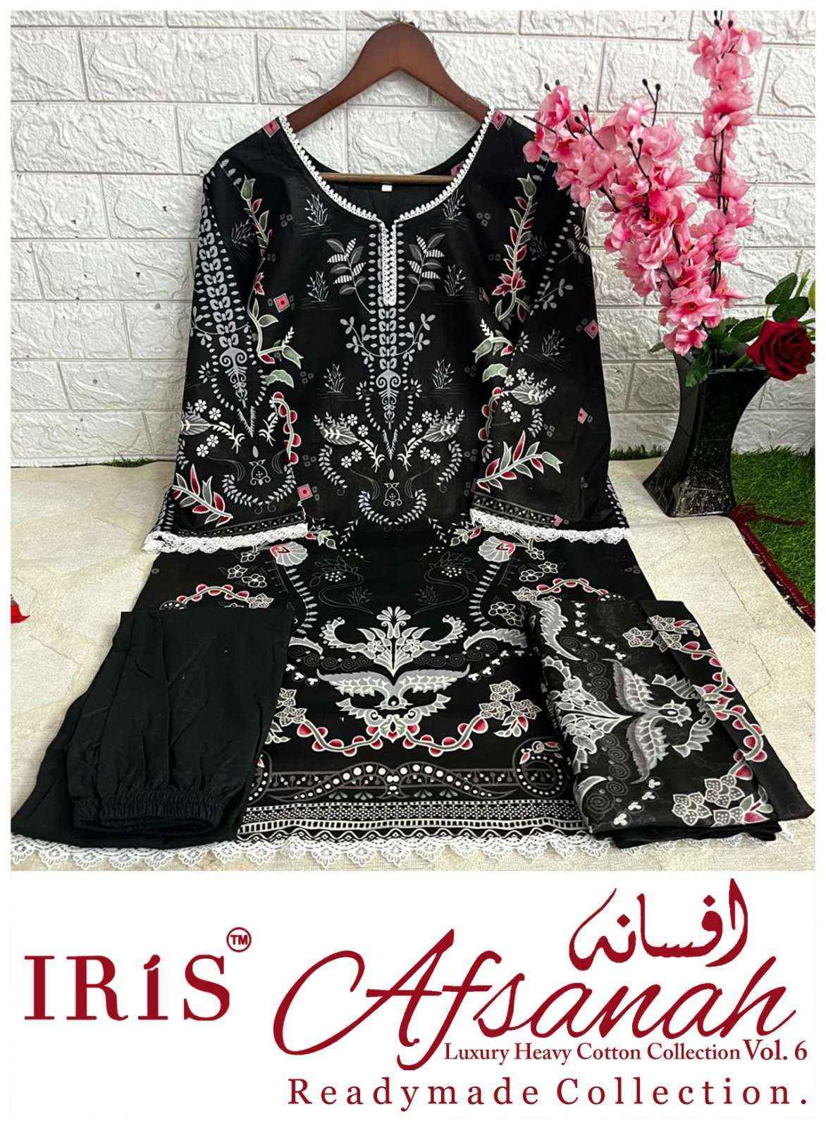 Iris Afsanah Vol 6 Readymade Cotton Pakistani Dress Material ( 10 pcs Catalogue )