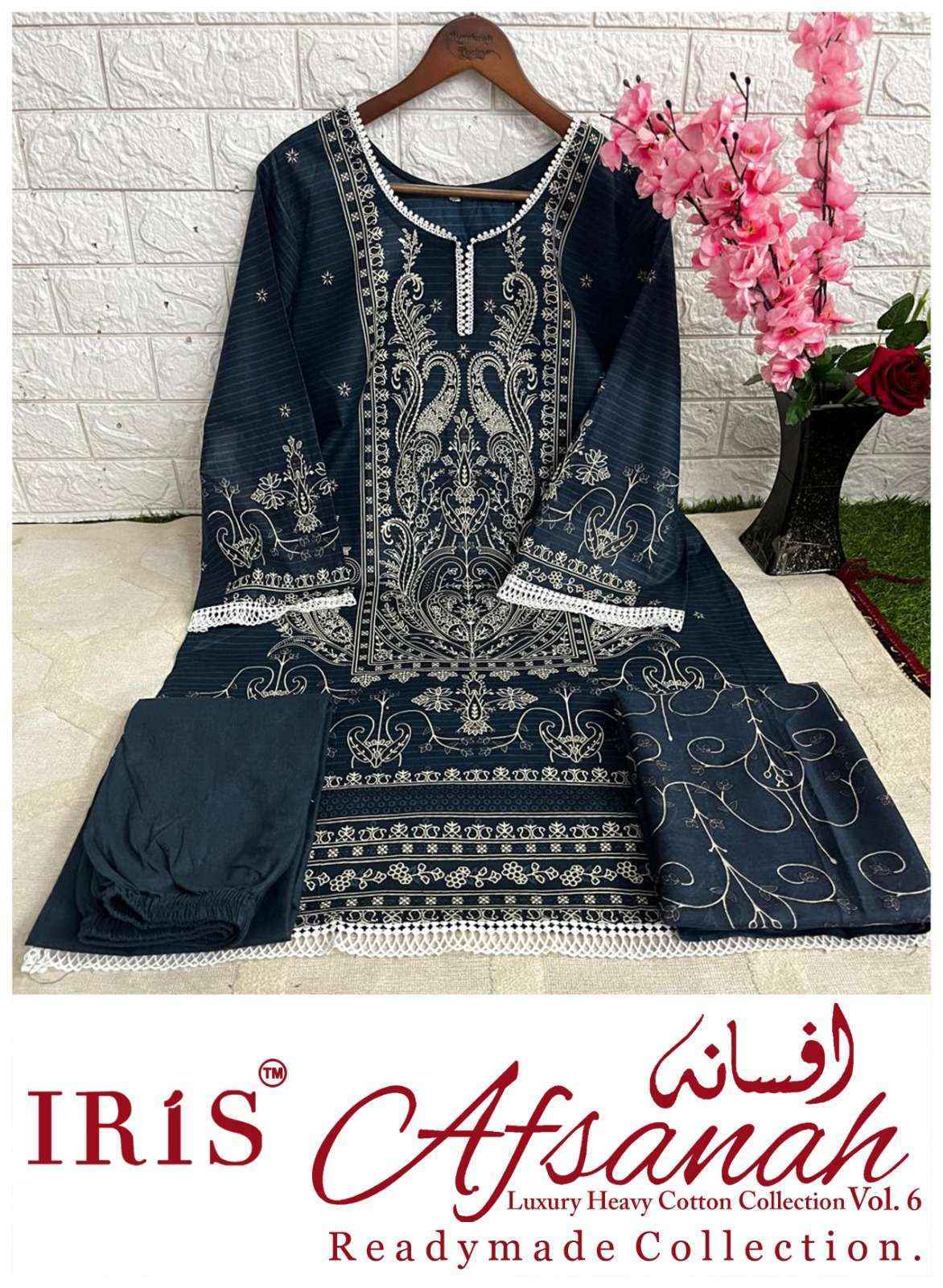 Iris Afsanah Vol 6 Readymade Cotton Pakistani Dress Material ( 10 pcs Catalogue )