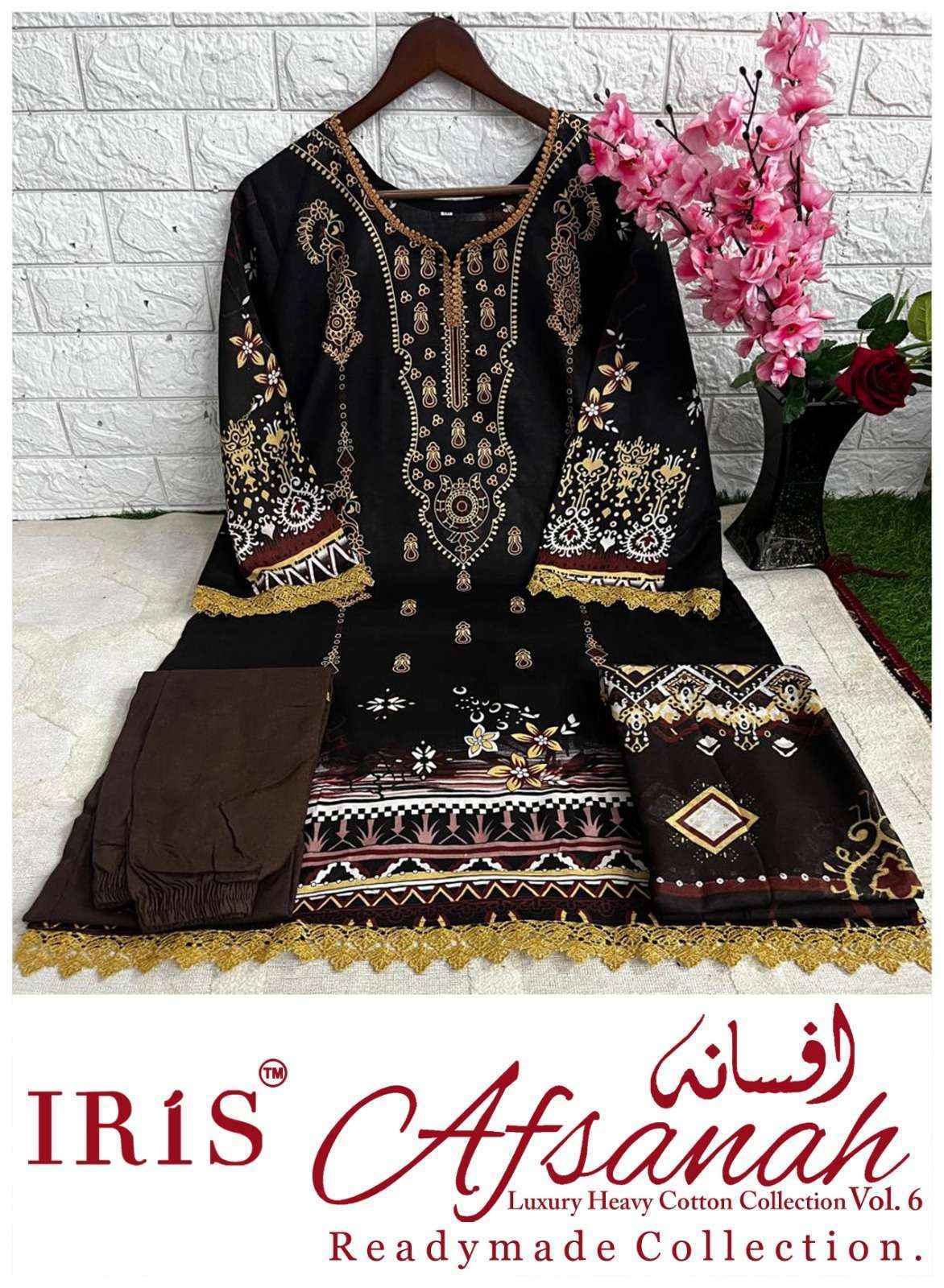 Iris Afsanah Vol 6 Readymade Cotton Pakistani Dress Material ( 10 pcs Catalogue )