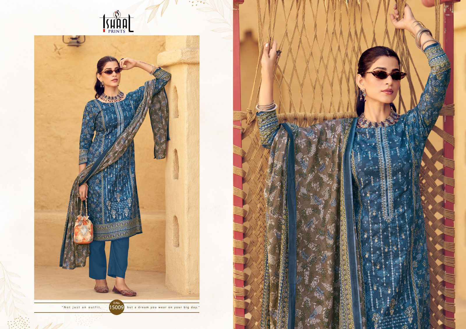 Ishaal Embroidered Vol 15 Lawn Cotton Dress Material - Surat Textile Market ( 10 pcs Catalogue )