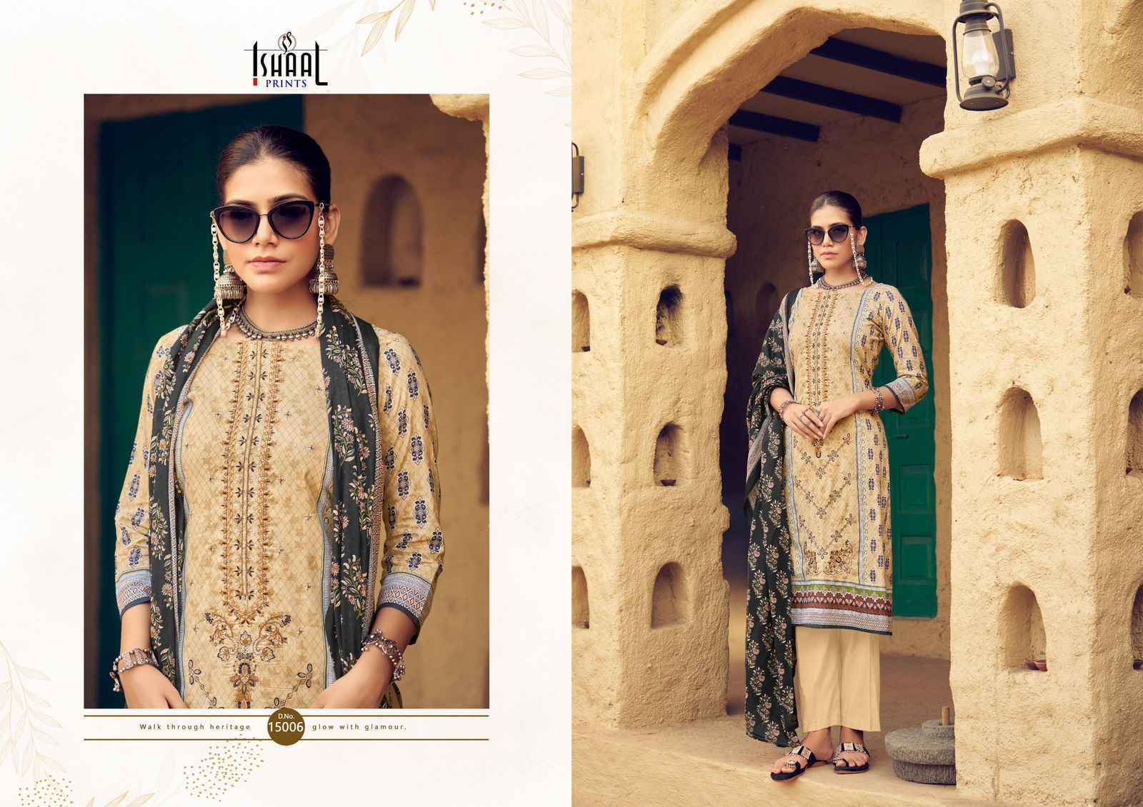 Ishaal Embroidered Vol 15 Lawn Cotton Dress Material - Surat Textile Market ( 10 pcs Catalogue )