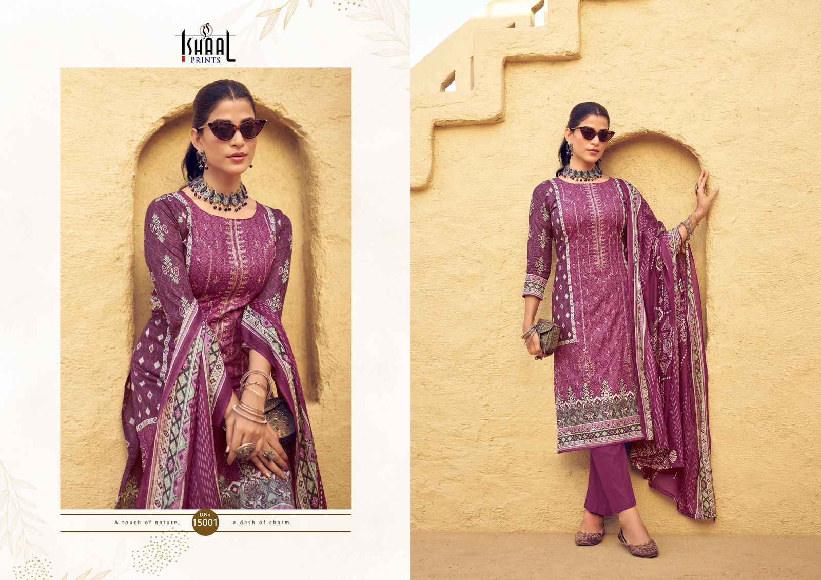 Ishaal Embroidered Vol 15 Lawn Cotton Dress Material - Surat Textile Market ( 10 pcs Catalogue )