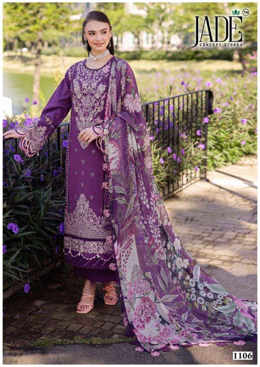 JADE BIN SAEED HEAVY COTTON LUXURY COLLECTION VOL 11 READYMADE SUIT WHOLESALE RATE ( 6 PCS CATALOG )