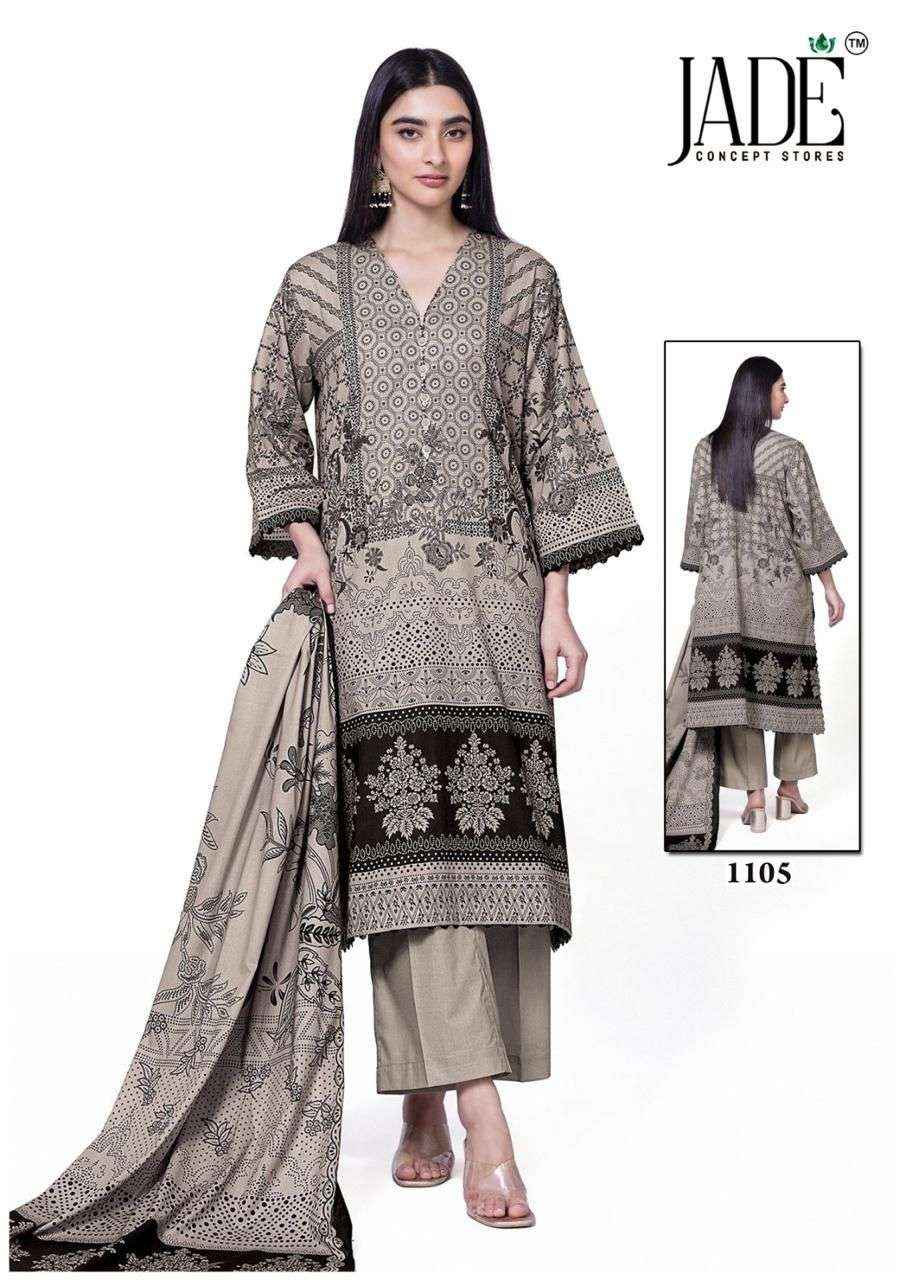 JADE BIN SAEED HEAVY COTTON LUXURY COLLECTION VOL 11 READYMADE SUIT WHOLESALE RATE ( 6 PCS CATALOG )