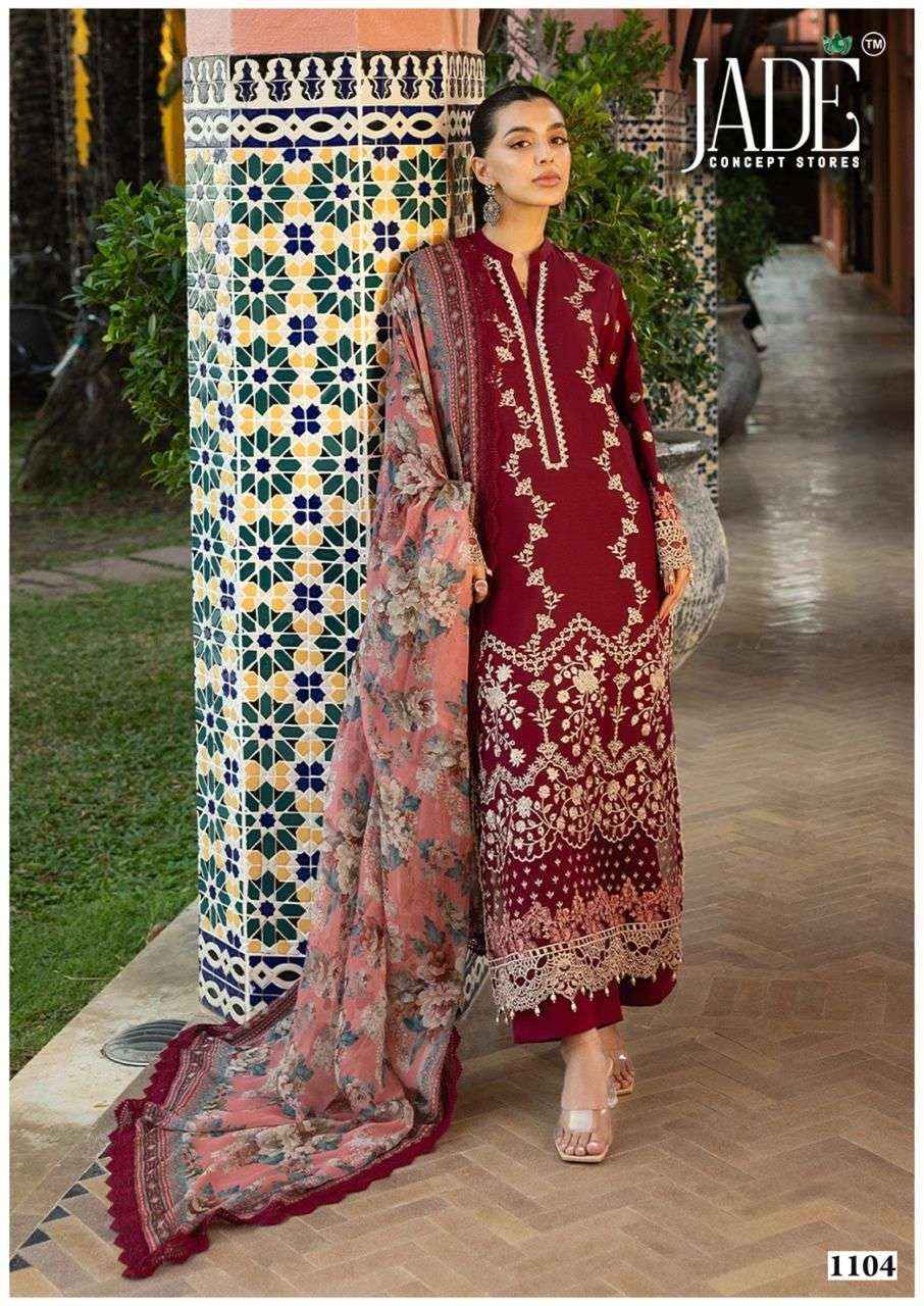 JADE BIN SAEED HEAVY COTTON LUXURY COLLECTION VOL 11 READYMADE SUIT WHOLESALE RATE ( 6 PCS CATALOG )