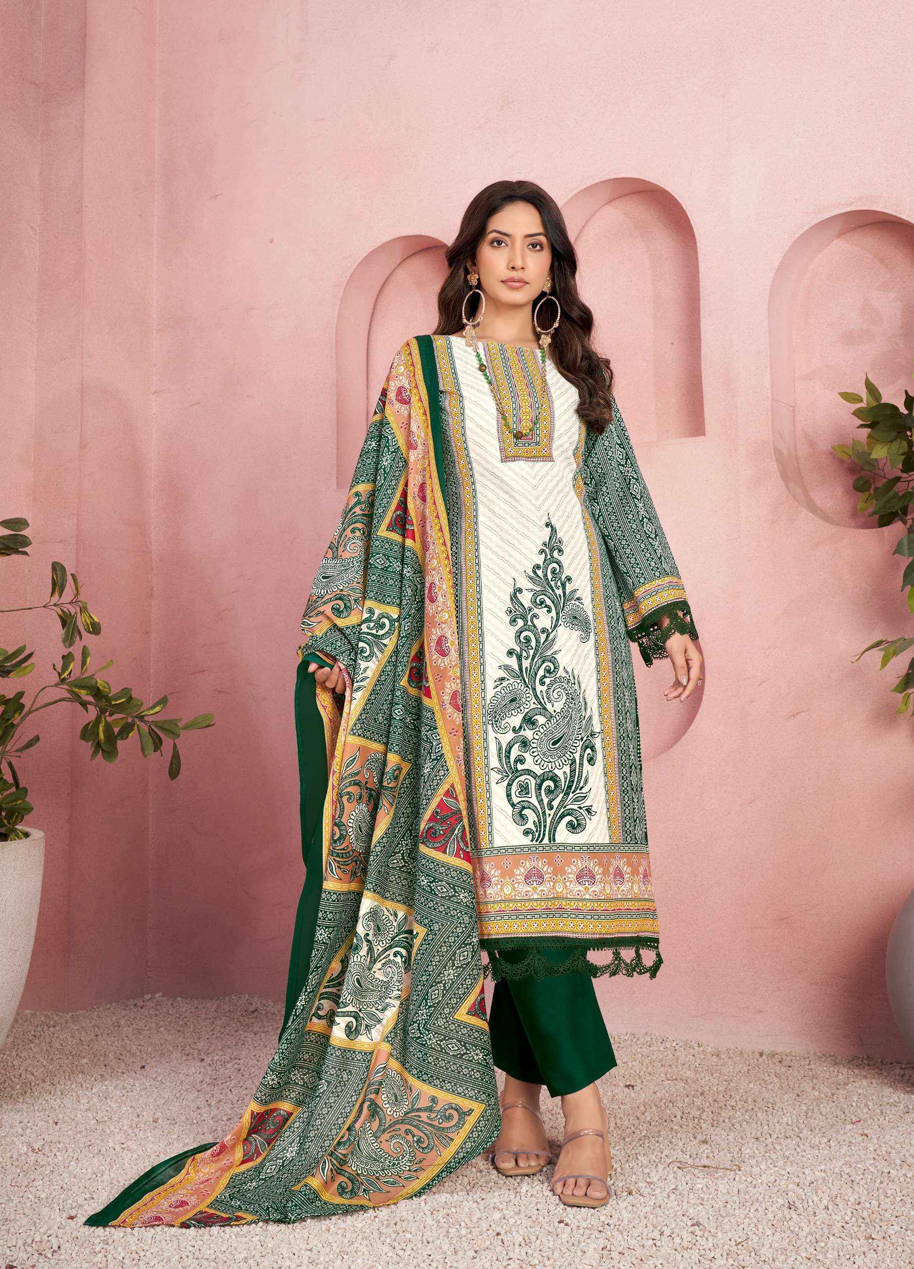 Jash Qurbat Vol-3 Cotton Dress Material Wholesale Surat (8 pcs Catalogue)