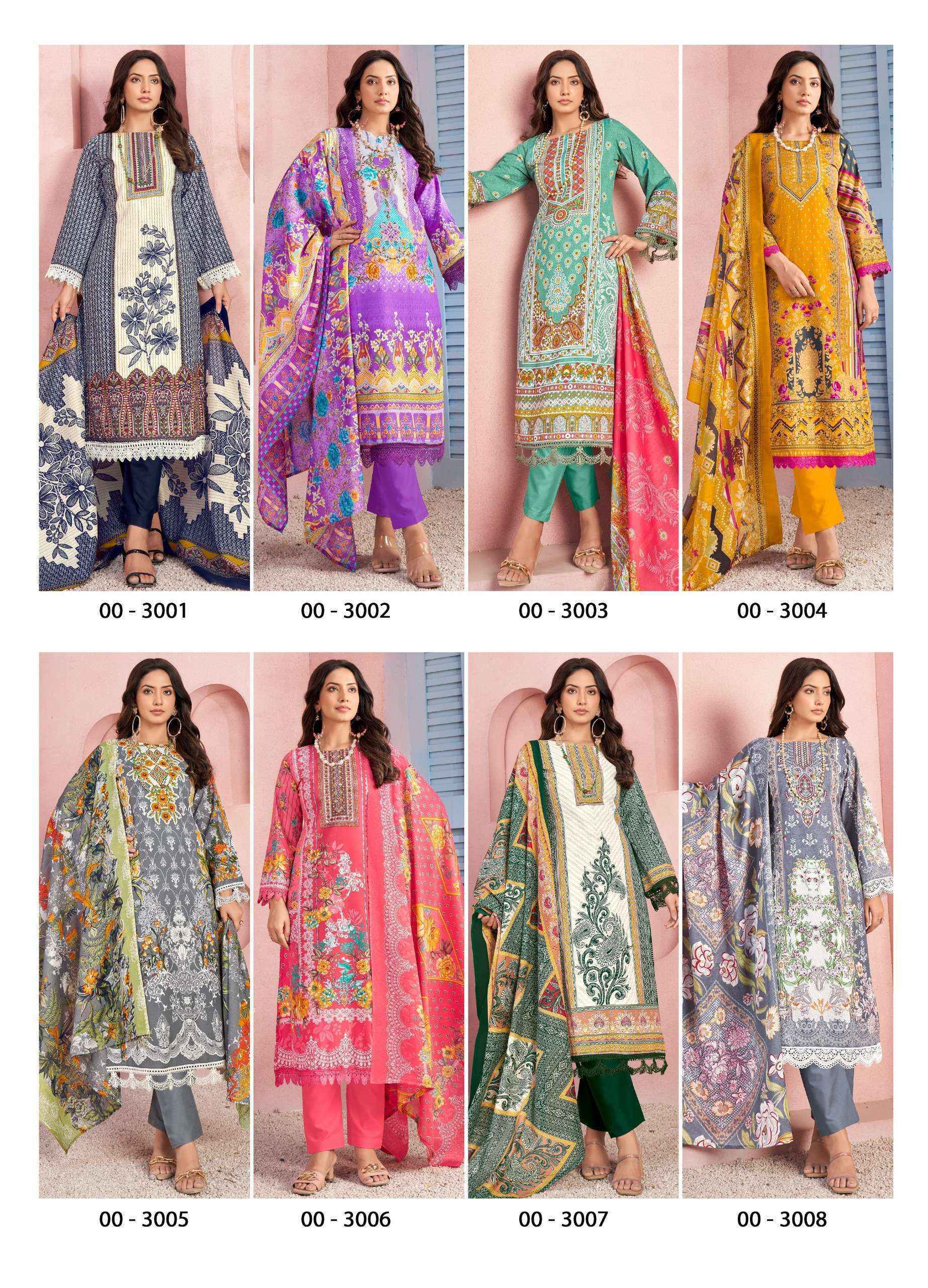 Jash Qurbat Vol-3 Cotton Dress Material Wholesale Surat (8 pcs Catalogue)