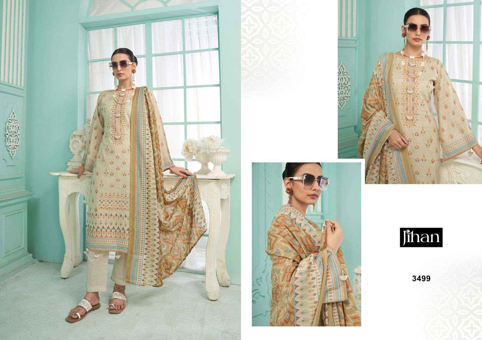 Jihan Crafted Elegance Vol 2 Lawn Dress Material Wholesale Price ( 4 pcs Catalogue )