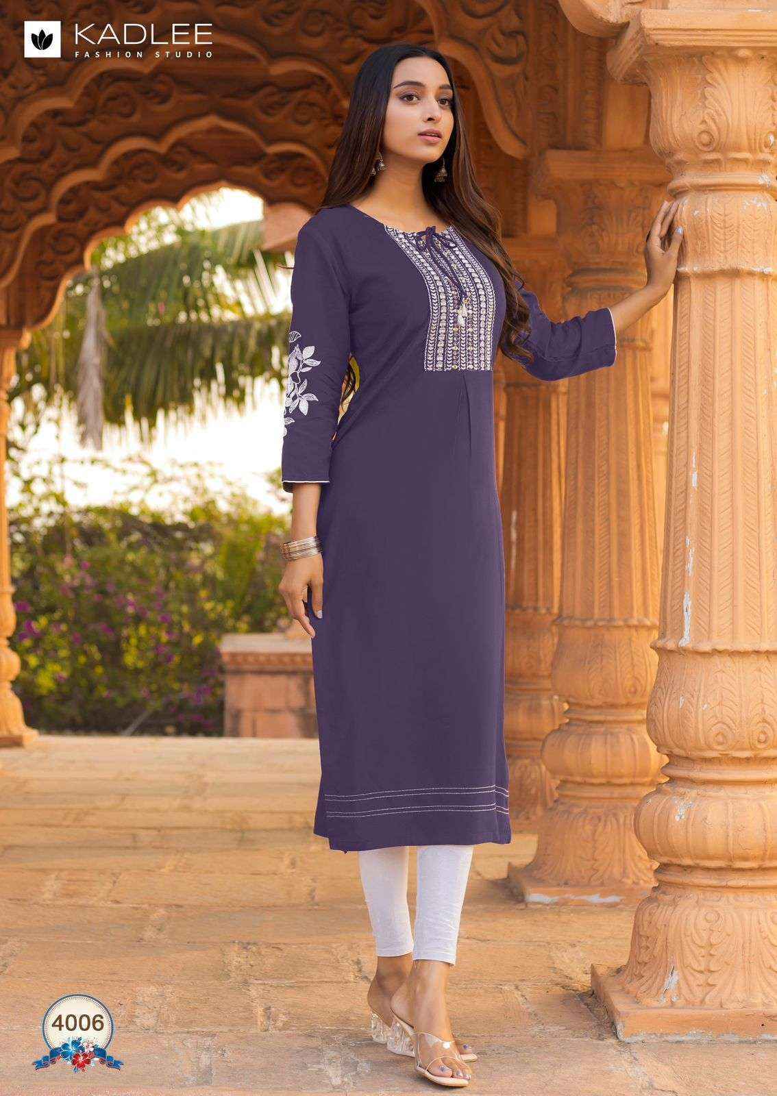 Kadlee Ladlee Rayon Kurti Wholesale Rate ( 6 Pcs Catalog )