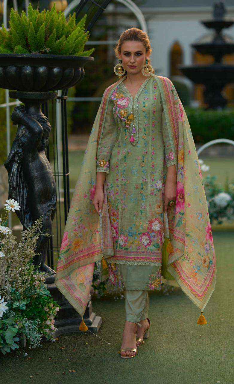 Kailee Fashion Phulkari Linen Cotton Kurti Combo Set Wholesale Price ( 3 Pcs Catalog )
