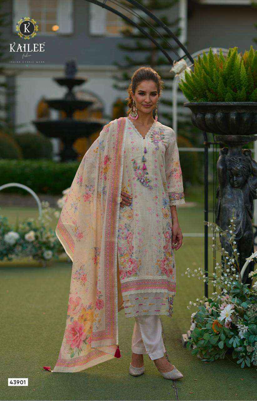 Kailee Fashion Phulkari Linen Cotton Kurti Combo Set Wholesale Price ( 3 Pcs Catalog )