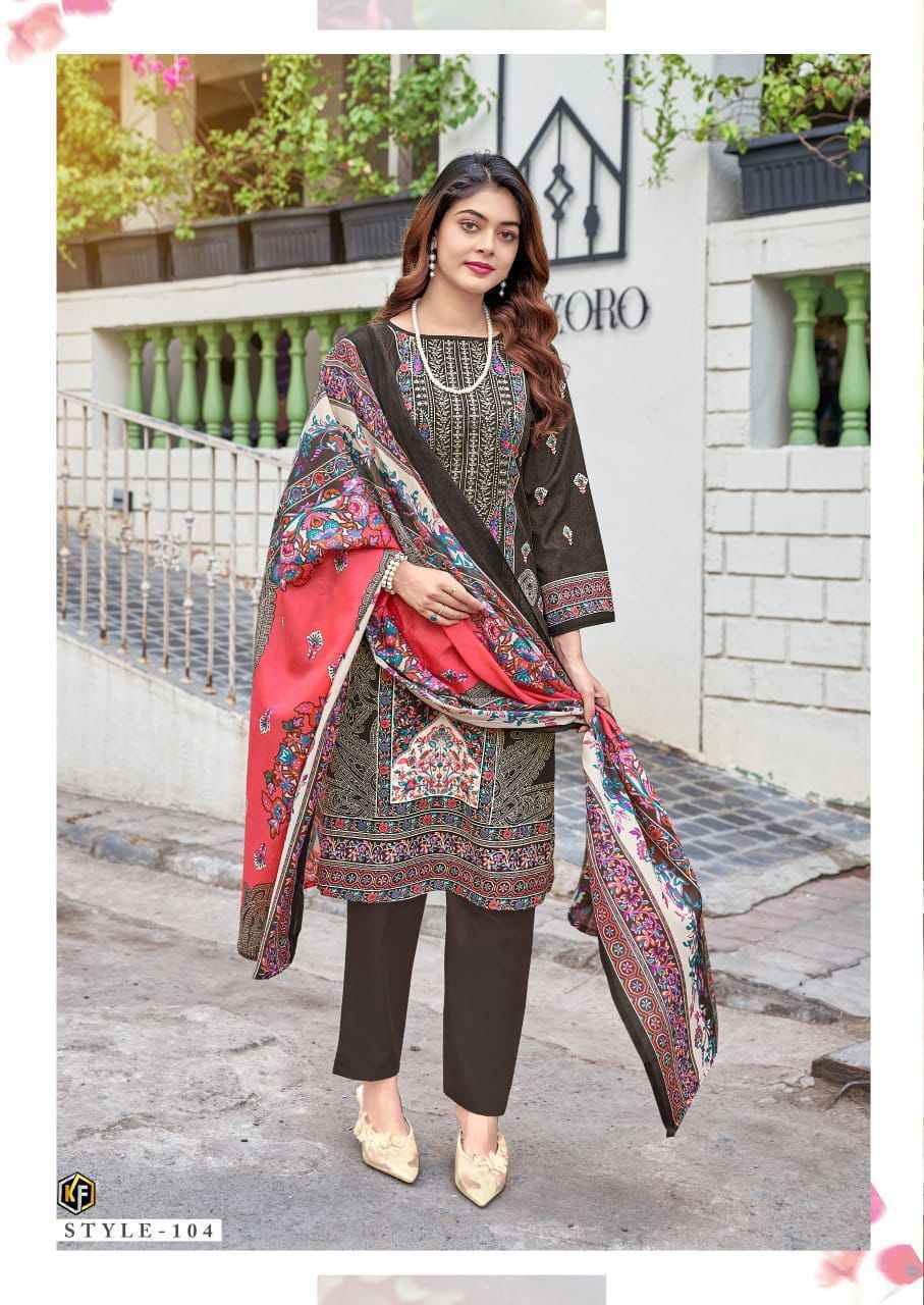 KEVAL FAB JAZMIN COTTON EMBROIDERED DRESS MATERIAL AT WHOLESALE PRICE ( 8 PCS CATALOG )