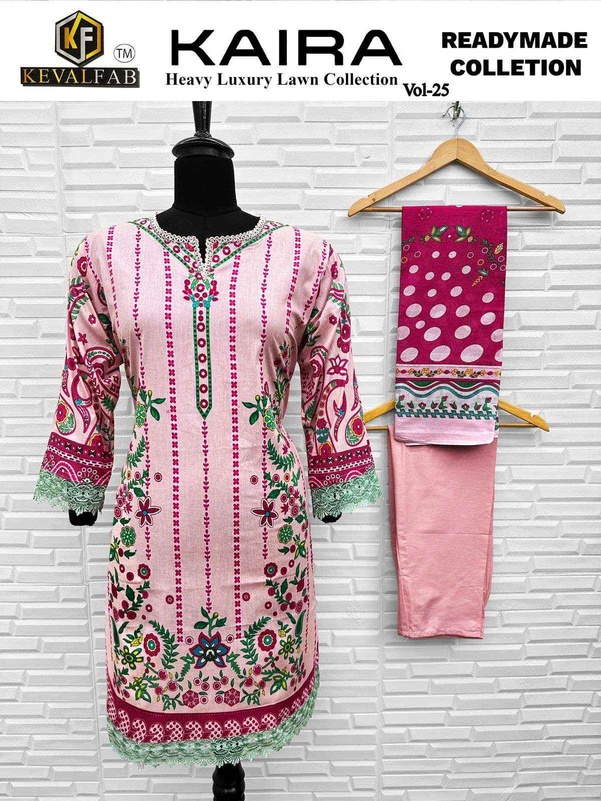 KEVAL FAB KAIRA VOL 25 READY MADE COLLECTION WHOLESALE PRICE ( 6 PCS CATALOG )