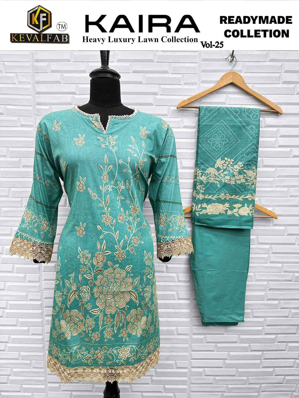 KEVAL FAB KAIRA VOL 25 READY MADE COLLECTION WHOLESALE PRICE ( 6 PCS CATALOG )