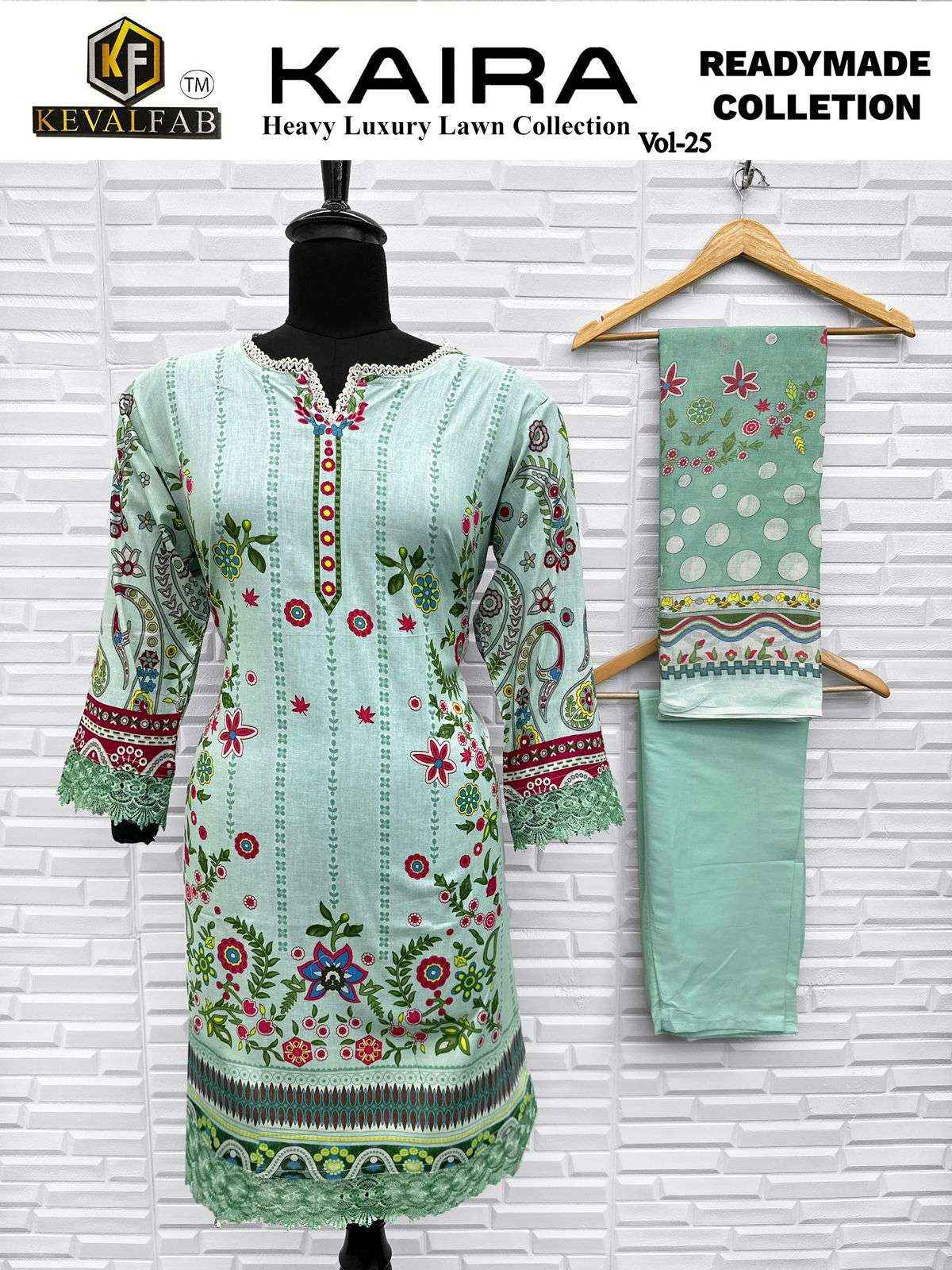 KEVAL FAB KAIRA VOL 25 READY MADE COLLECTION WHOLESALE PRICE ( 6 PCS CATALOG )