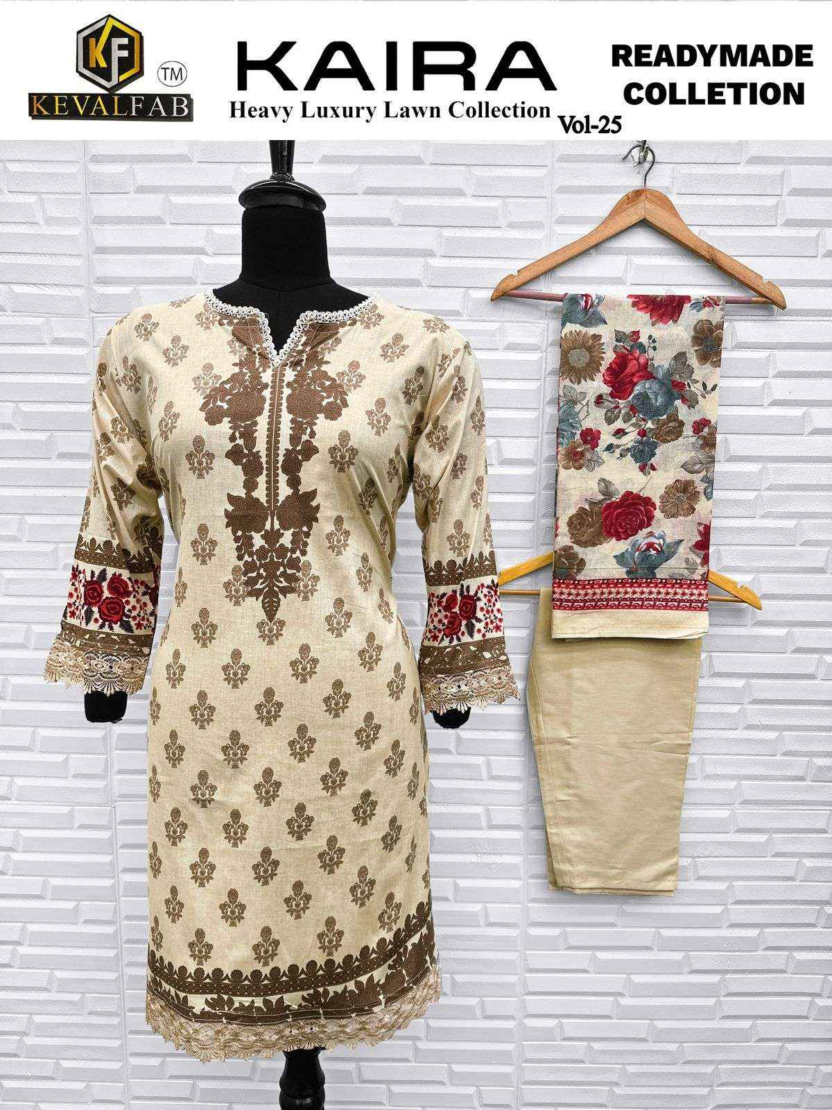 KEVAL FAB KAIRA VOL 25 READY MADE COLLECTION WHOLESALE PRICE ( 6 PCS CATALOG )