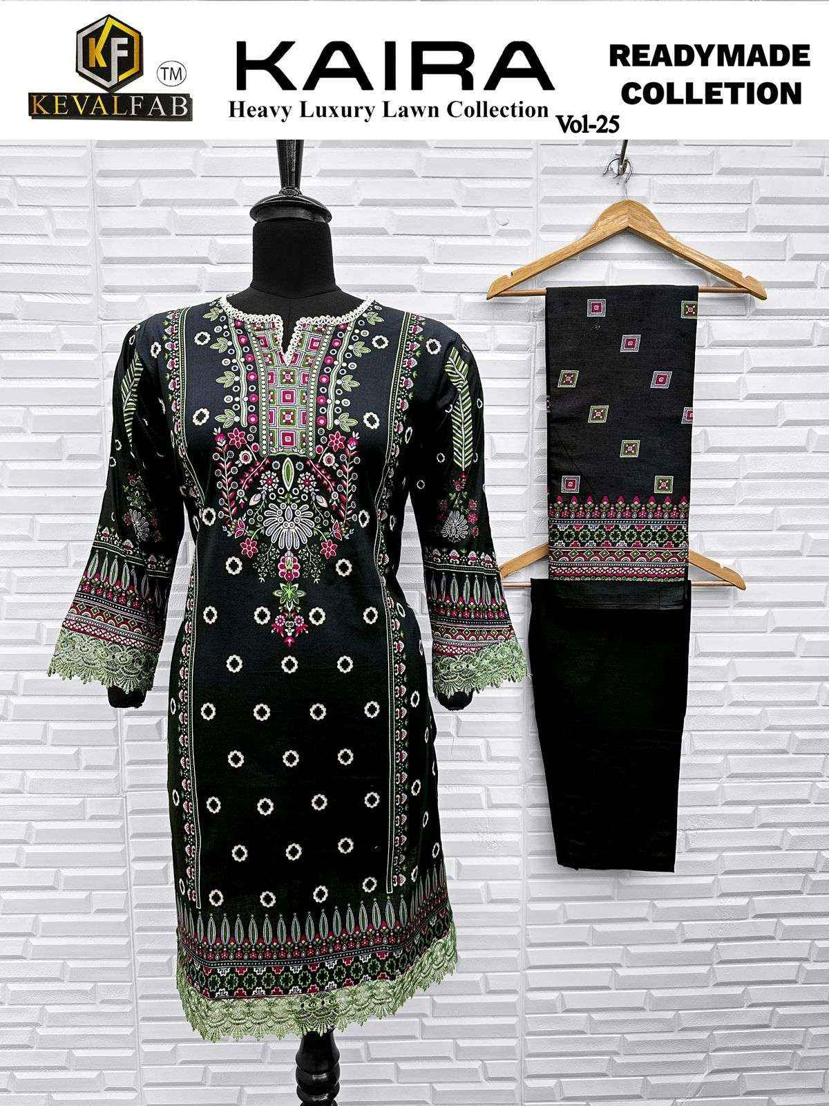 KEVAL FAB KAIRA VOL 25 READY MADE COLLECTION WHOLESALE PRICE ( 6 PCS CATALOG )