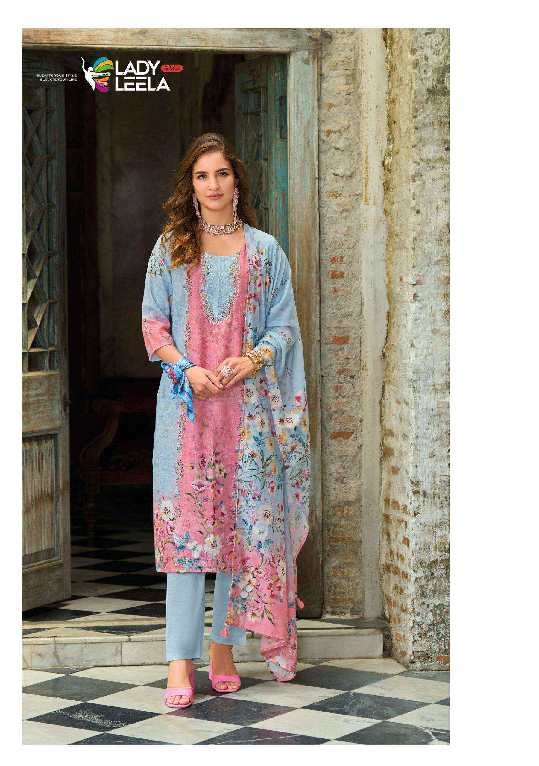 LADY LEELA SUMMER PASTELS VOL 2 LINEN COTTON READYMADE SUITS ( 6 PCS CATALOG )