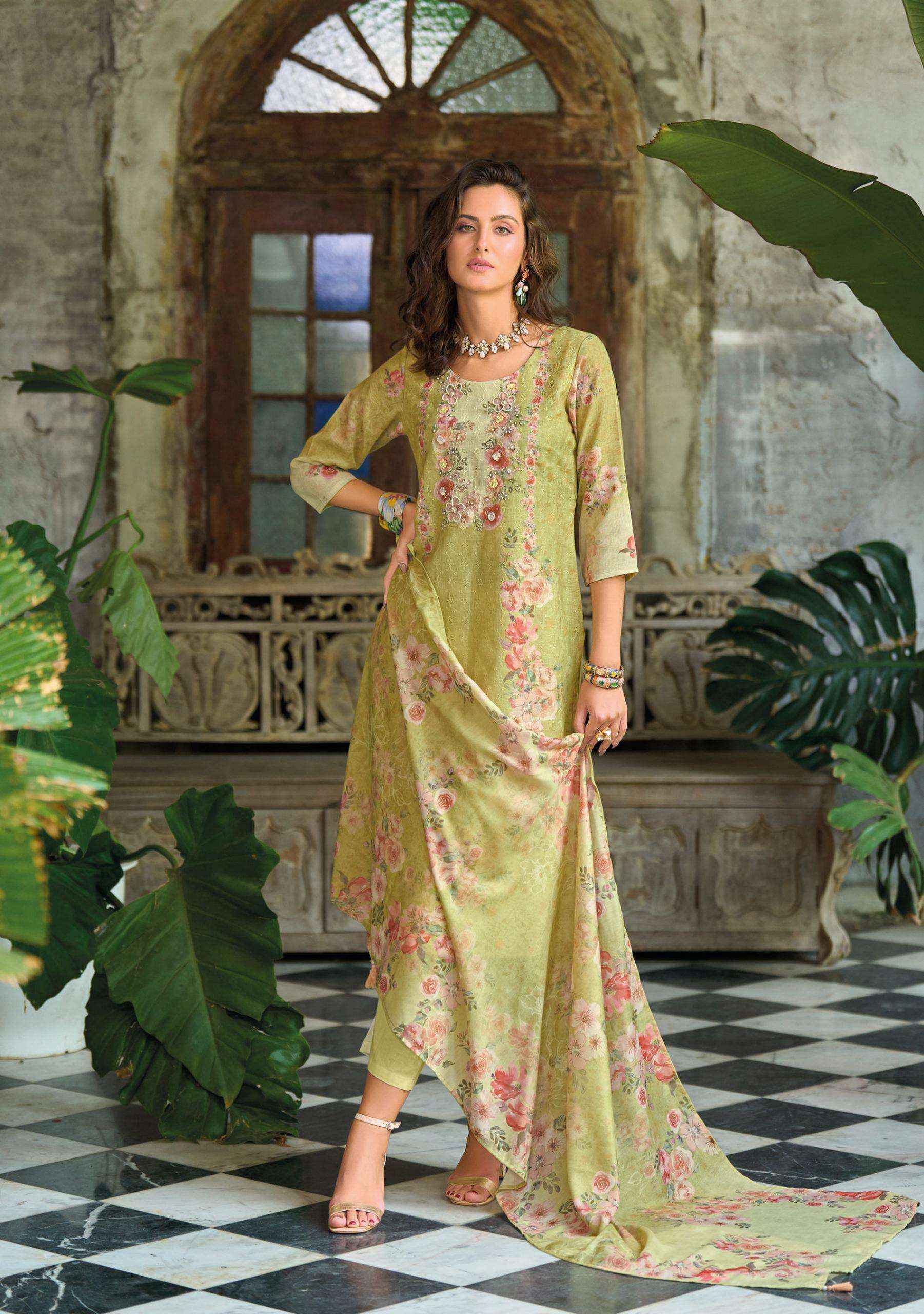 LADY LEELA SUMMER PASTELS VOL 2 LINEN COTTON READYMADE SUITS ( 6 PCS CATALOG )