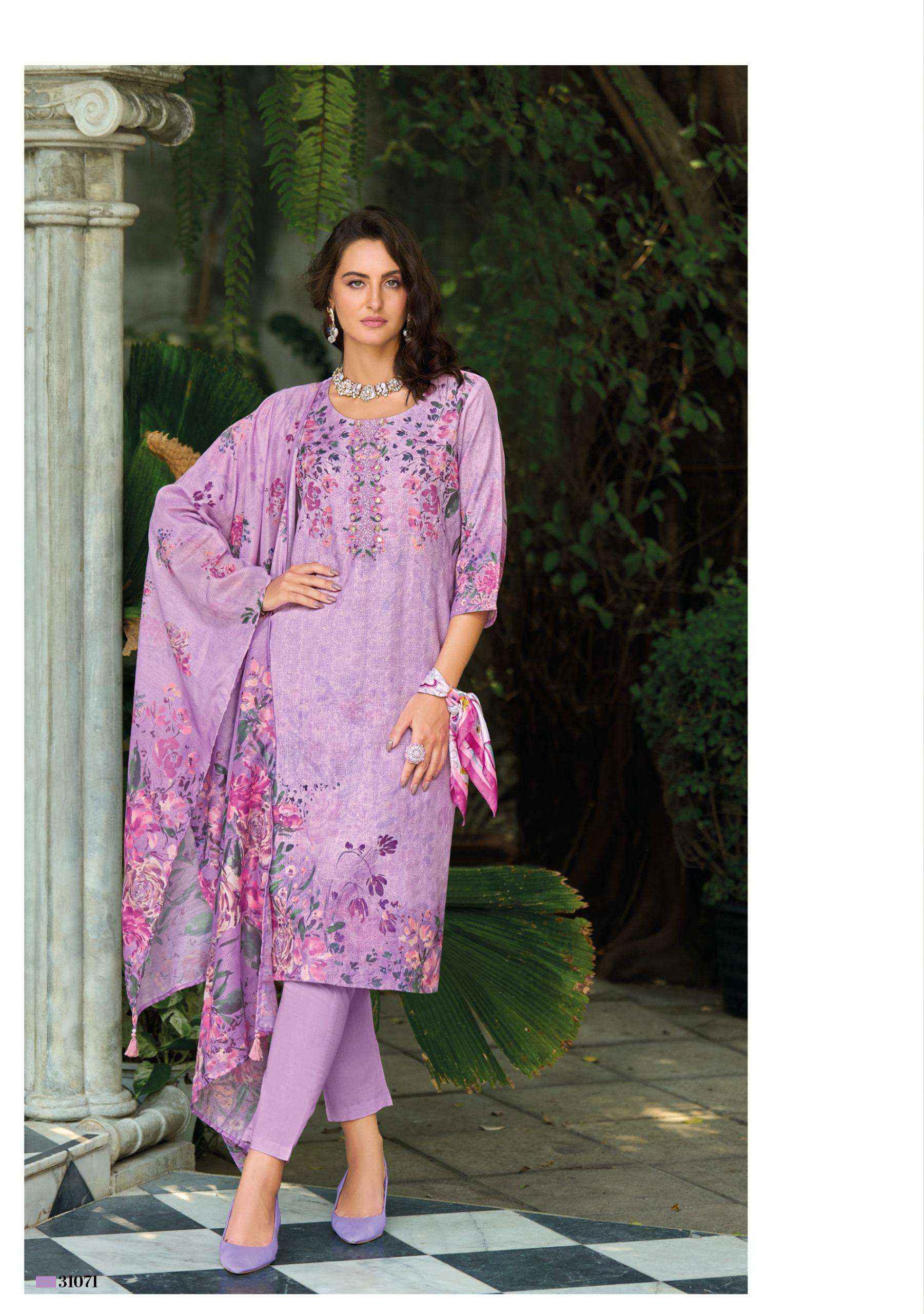 LADY LEELA SUMMER PASTELS VOL 2 LINEN COTTON READYMADE SUITS ( 6 PCS CATALOG )