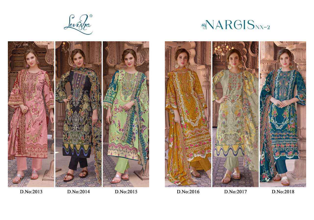 Levisha Nargis Nx Vol 2 Lawn Cotton Dress Material Wholesale Price ( 6 pcs Catalogue )