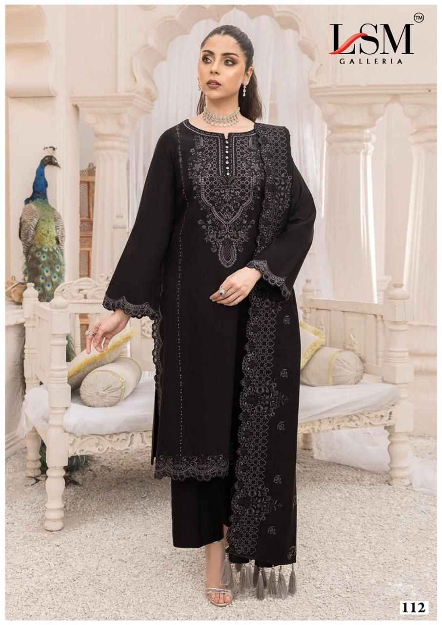 LSM Galleria Black & White Cotton Salwar Kameez Wholesale Price ( 6 Pcs Catalog )