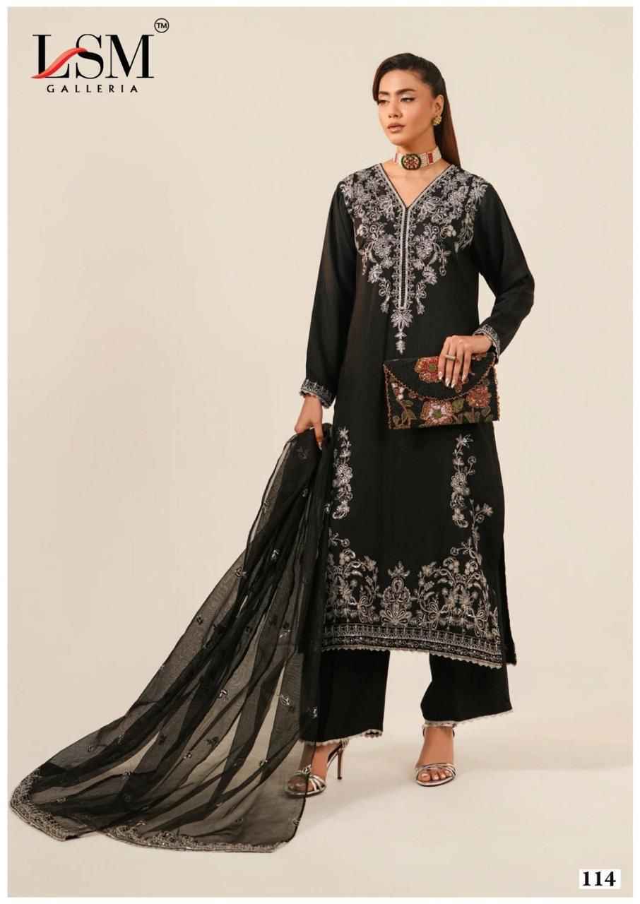 LSM Galleria Black & White Cotton Salwar Kameez Wholesale Price ( 6 Pcs Catalog )
