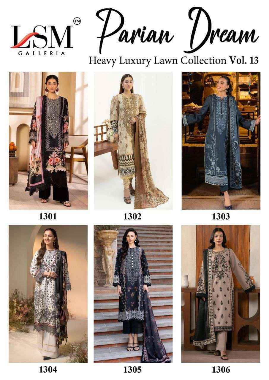 LSM Galleria Parian Dream Vol 13 Lawn Dress Material Wholesale Price ( 6 pcs Catalogue )